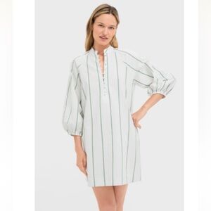 TUCKERNUCK Mondego Stripe Seersucker Mini Maryse Caftan size medium
